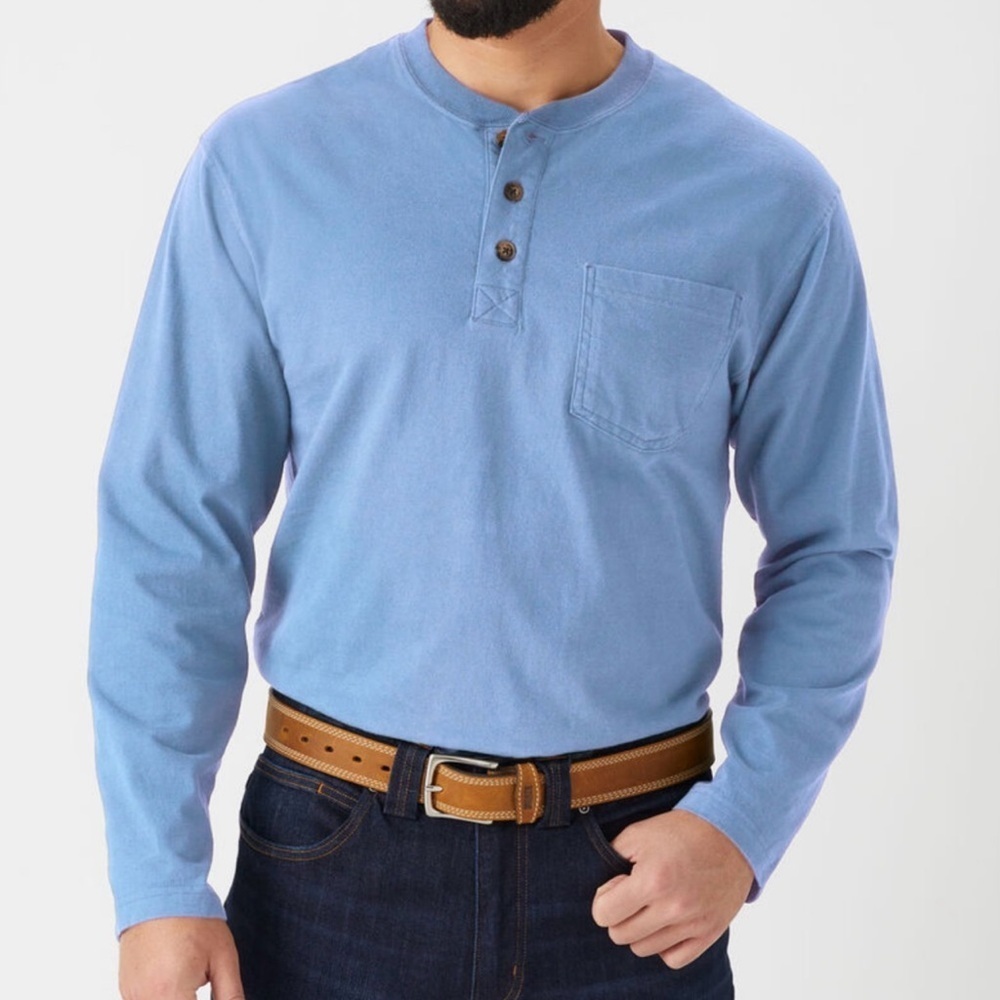 NWT Men's Duluth 3XL Longtail T Relaxed Fit LS Henley T-Shirt🔥🔥 (M) - Picture 3 of 4